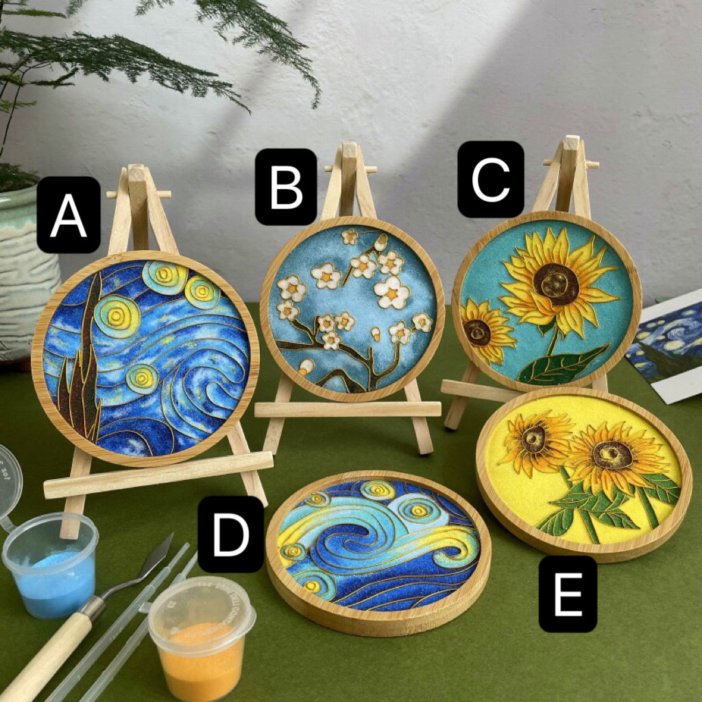 DIY Cloisonné Enamel Painting Kits - Coasters - Van Gogh Masterpieces