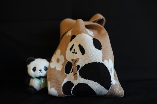 Panda Knitted Mini Bag Handbag